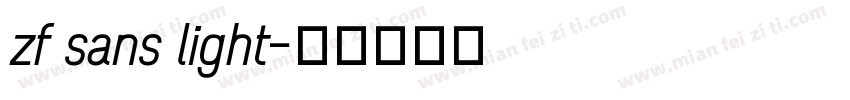 zf sans light字体转换